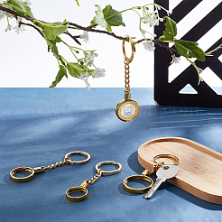 6Pcs 3 Style Zinc Alloy Medallion or Coin Holder Keychain&nbsp;KEYC-AR0001-07