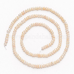 Grade AA Natural Cultured Freshwater Pearl Beads Strands&nbsp;PEAR-L003-B-03-01