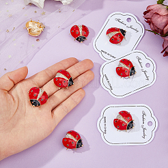 8Pcs Ladybug Enamel Pins&nbsp;JEWB-FH0002-80