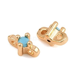 SHEGRACE Brass Micro Pave Cubic Zirconia Connector Charms&nbsp;XGRQ5K404-833G-B