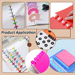 Plastic Loose Leaf Ring Round Binder Discs&nbsp;FIND-WH0366-314