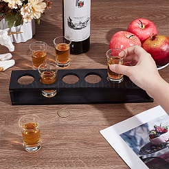 6 Round Holes Acrylic Shot Glasses Holders&nbsp;AJEW-WH0651-27