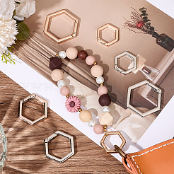 6Pcs 6 Styles Alloy Spring Gate Rings&nbsp;FIND-BBC0002-40