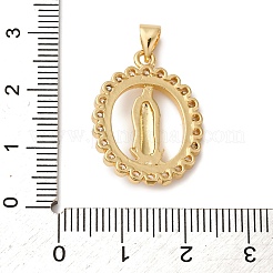 Brass Micro Pave Clear Cubic Zirconia Pendants&nbsp;ZIRC-G152-48G-1