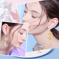 20Pcs Brass Micro Pave Clear Cubic Zirconia Stud Earring Findindgs&nbsp;KK-BC0009-88
