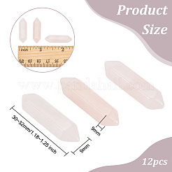 12Pcs Faceted Natural Rose Quartz Double Terminated Points&nbsp;G-OC0003-65