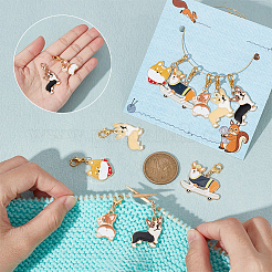 Dog Pendant Stitch Markers&nbsp;HJEW-AB00324