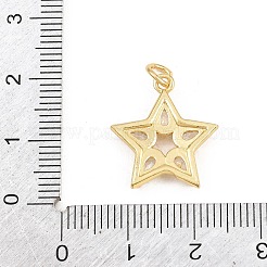 Brass Micro Pave Clear Cubic Zirconia Pendants&nbsp;KK-E798-13G