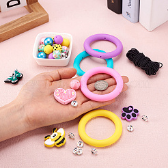 DIY Rings & Bees Silicone Pendant Decoration Making Kit&nbsp;DIY-TA0010-11