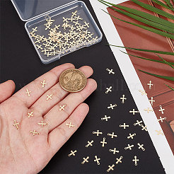 100Pcs 304 Stainless Steel Tiny Cross Charms&nbsp;FIND-UN0004-03