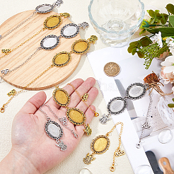 DIY Oval & Angel Alloy Graduation Cap Fringe Pendant Decoration Making Kits&nbsp;HJEW-DC00044