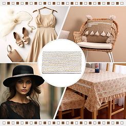 Filigree Polyester Lace Ribbon&nbsp;OCOR-WH0111-113B