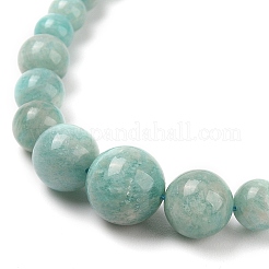 Natural Amazonite Round Beads Bracelets & Necklaces Sets&nbsp;SJEW-L132-19