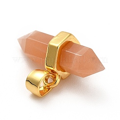 Natural Sunstone Double Terminal Pointed Pendants&nbsp;G-P481-01G-01