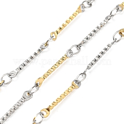 Ion Plating(IP) 304 Stainless Steel Textured Bar Link Chains&nbsp;CHS-M005-03GP