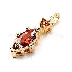 Brass Micro Pave Cubic Zirconia Pendants&nbsp;KK-F901-02B-G