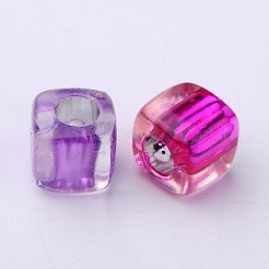 Transparent Acrylic Cube Beads&nbsp;PB78P9520