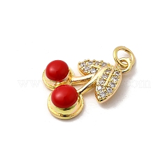 Brass Micro Pave Cubic Zirconia Pendants&nbsp;KK-I359-04G