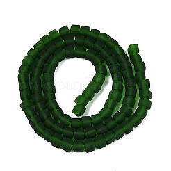 Transparent Frosted Glass Beads Strands&nbsp;GLAA-N072-01A-A10