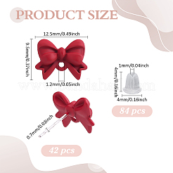 42Pcs Alloy Bowknot Stud Earring Findings&nbsp;EJEW-ME0001-28