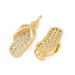 Brass Micro Pave Clear Cubic Zirconia Pendants&nbsp;CU-CBAB719-02G