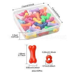 50Pcs UV Plating Acrylic Beads&nbsp;PACR-FS0001-09