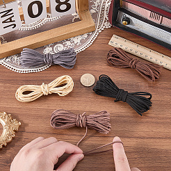 5 Bundles 5 Colors Flat Faux Suede Cord&nbsp;PURS-CL0001-46