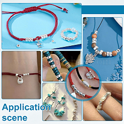 60Pcs Rondelle 925 Sterling Silver Spacer Beads&nbsp;STER-PH0003-82