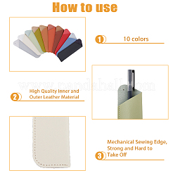 10Pcs 10 Colors PU Imitation Leather Fountain Pen Holders&nbsp;FIND-FH0006-38