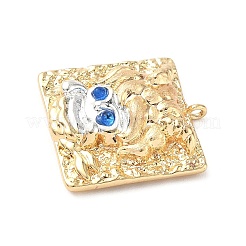 Brass Micro Pave Cubic Zirconia Enamel Pendants&nbsp;KK-L250-08G-11