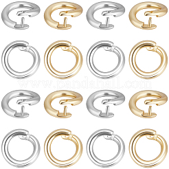100Pcs 2 Colors Brass Twister Clasps&nbsp;KK-BBC0025-23B