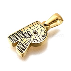 Golden 304 Stainless Steel Pendants&nbsp;STAS-K300-01G-R