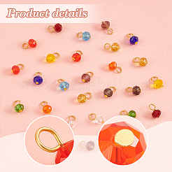 120Pcs 12 Colors Glass Charms&nbsp;PALLOY-AB00124