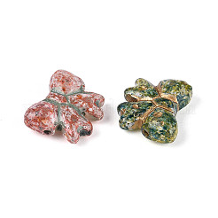 Spray Painted Transparent Glass Beads Strands&nbsp;GLAA-N061-05