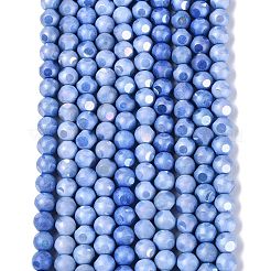 Ombre Effect Dyed Electroplate Opaque Glass Beads Strands&nbsp;LS-EGLA-Q130-01A-04