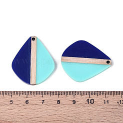 Opaque Resin & Wood Pendants&nbsp;RESI-T057-74A