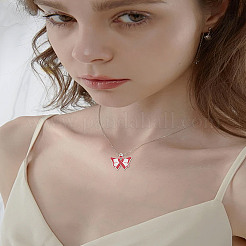 12Pcs 6 Styles Breast Cancer Pink Awareness Ribbon Theme Alloy Enamel Pendants&nbsp;ENAM-LP0002-40