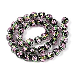 Handmade Foil Glass Beads Strands&nbsp;FOIL-N033-04A