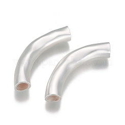 Brass Curved Tube Beads&nbsp;KK-K238-38MS