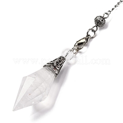 Natural Quartz Crystal Rhombus Faceted Poined Dowsing Pendulums&nbsp;G-Q184-05G-AS