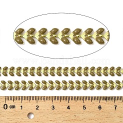 Brass Enamel Leaf Link Chains&nbsp;CHC-F021-02G-04