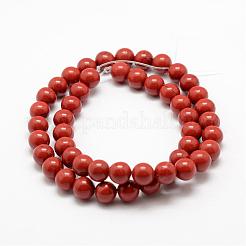 Natural Red Jasper Beads Strands&nbsp;G-E375-8mm-02