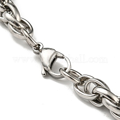 Non-Tarnish 201 Stainless Steel Rope Chain Bracelets&nbsp;STAS-Z056-16P