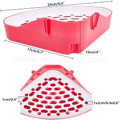 Plastic Small Animal Triangle Toilet Trainer Corner&nbsp;AJEW-GA0001-34A