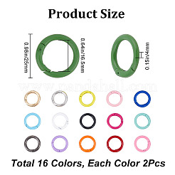 32Pcs 16 Styles Zinc Alloy Key Clasps&nbsp;FIND-CP0001-57