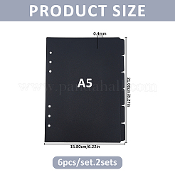 Plastic Notebook Index Divider Sheets&nbsp;OFST-WH0002-54B