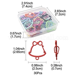 30Pcs Spray Paint Alloy Spring Gate Rings&nbsp;FIND-FS0004-03