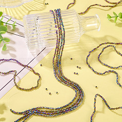 10 Strands Electroplate Transparent Glass Beads Strands&nbsp;EGLA-BW0001-02