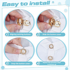 8Pcs Flat Round Alloy Resin Cufflinks&nbsp;FIND-ME0003-14