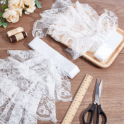 Polyester Lace Jabot&nbsp;DIY-WH0678-16B